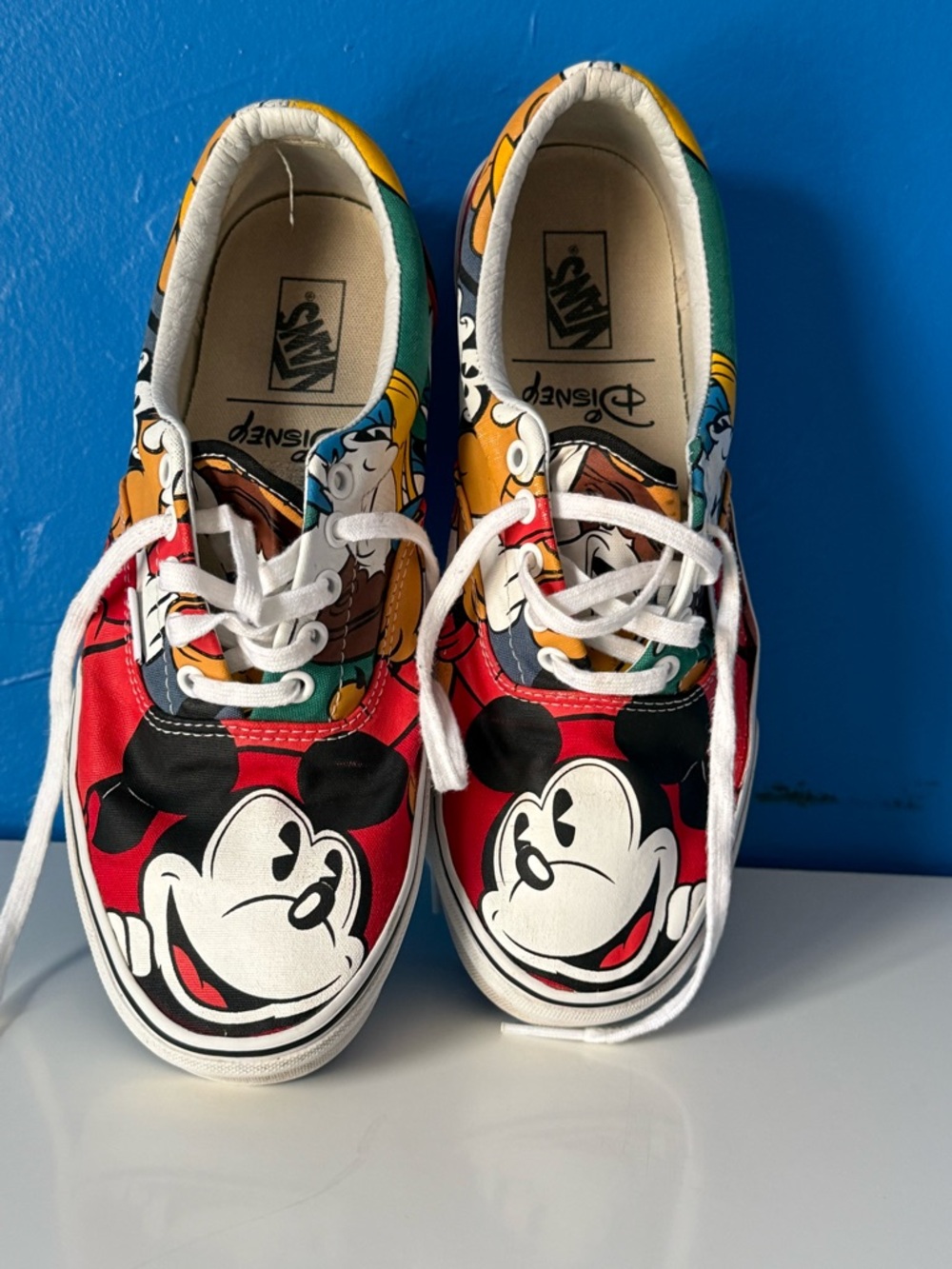Vans x Disney Mickey Mouse Sneakers Size 12 Women / 10.5 Men Classic Canvas Low